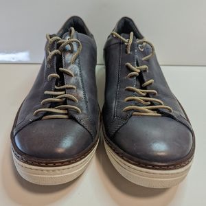 Ron White Men's Leather Sneakers Grey Blue Size 11-11.5 (44 EU)